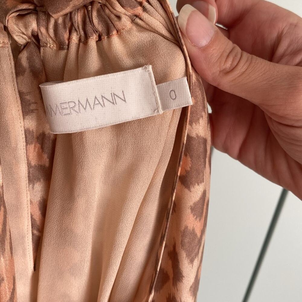 SOLD Zimmermann 100% Silk Kirra Belted Tiered Dress 0 XS - Picture 5 of 8